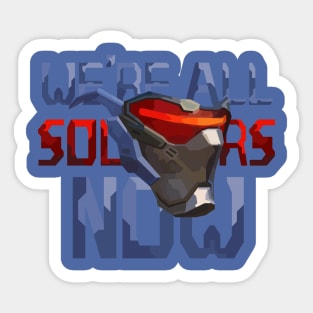 We're All Soldiers Now - Soldier 76 Overwatch Sticker